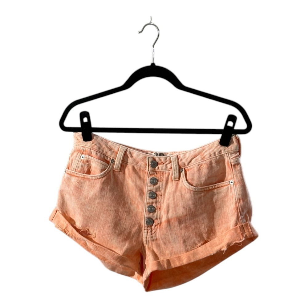 Free People Cutoff Shorts Orange Women's Size 28