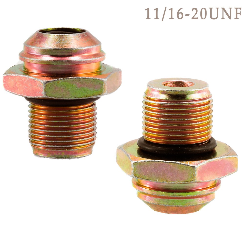 9.55MM 11/16-20UNF Transmission Oil Cooler Adapter Pair 2pcs