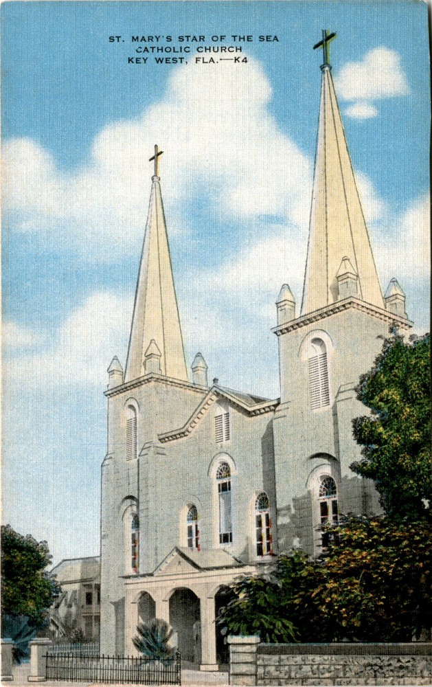 ST. MARY'S STAR OF THE SEA CATHOLIC CHURCH, KEY WEST, Postcard