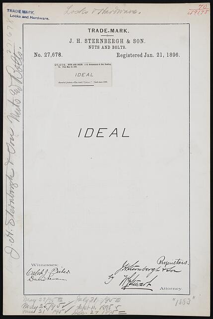Photo:J. H. Sternbergh & Son for Ideal brand Nuts and Bolts