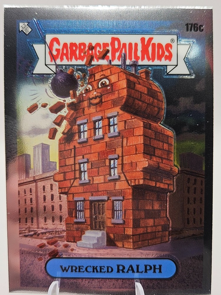 2022 Garbage Pail Kids Chrome C-Name Variation Wrecked Ralph 176c SP GPK Rare