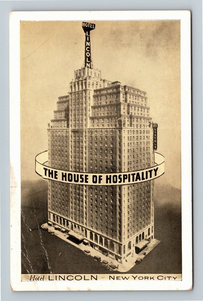 New York City, NY-New York, Hotel Lincoln Vintage Souvenir Postcard