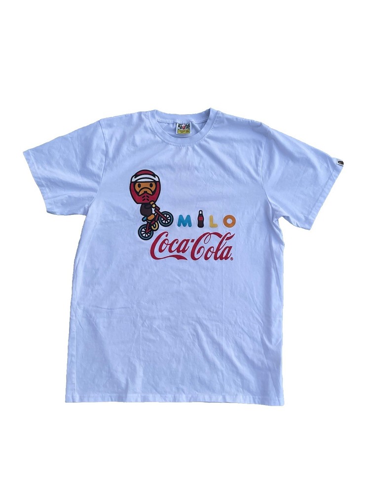 A Bathing Ape BAPE x Coca-Cola Milo BMX Tee White Men’s 3XL
