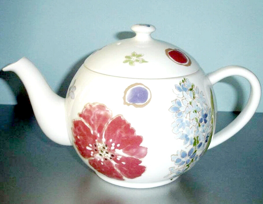 Jacinthe by Faiencerie De Gien Teapot Floral Made in France 5 Cup New in Box
