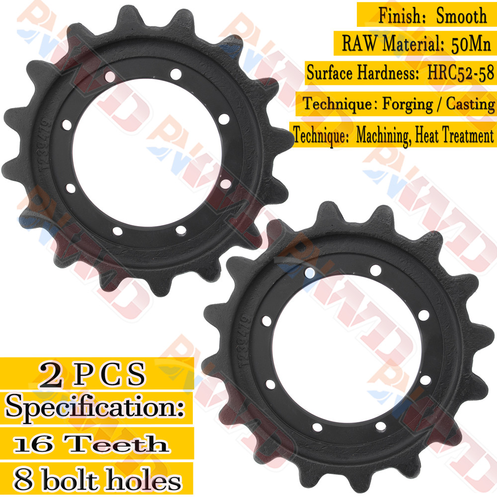 2PCS 16 Teeth Drive Sprocket For John Deere 319D CT322 323D Gehl RT175 RT210