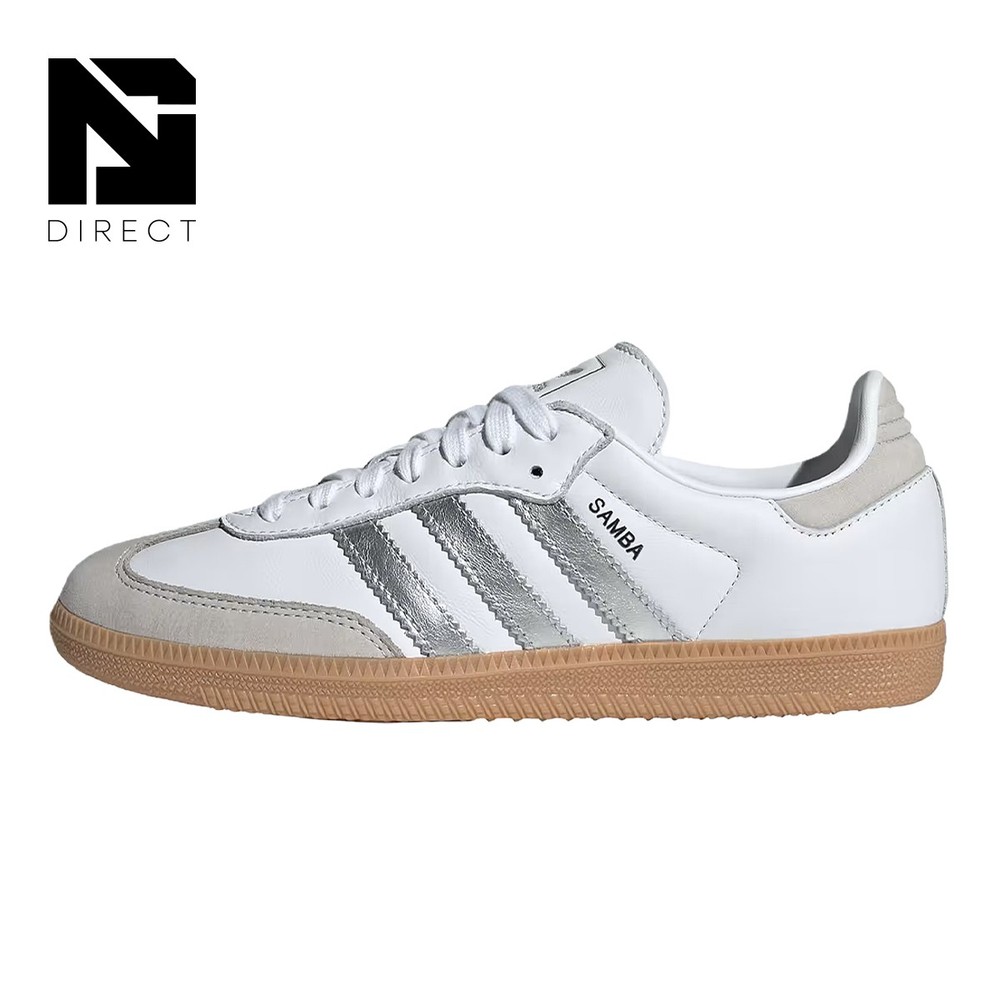 adidas Samba OG White Silver Metallic Grey (Women's) JI2725 Women Size