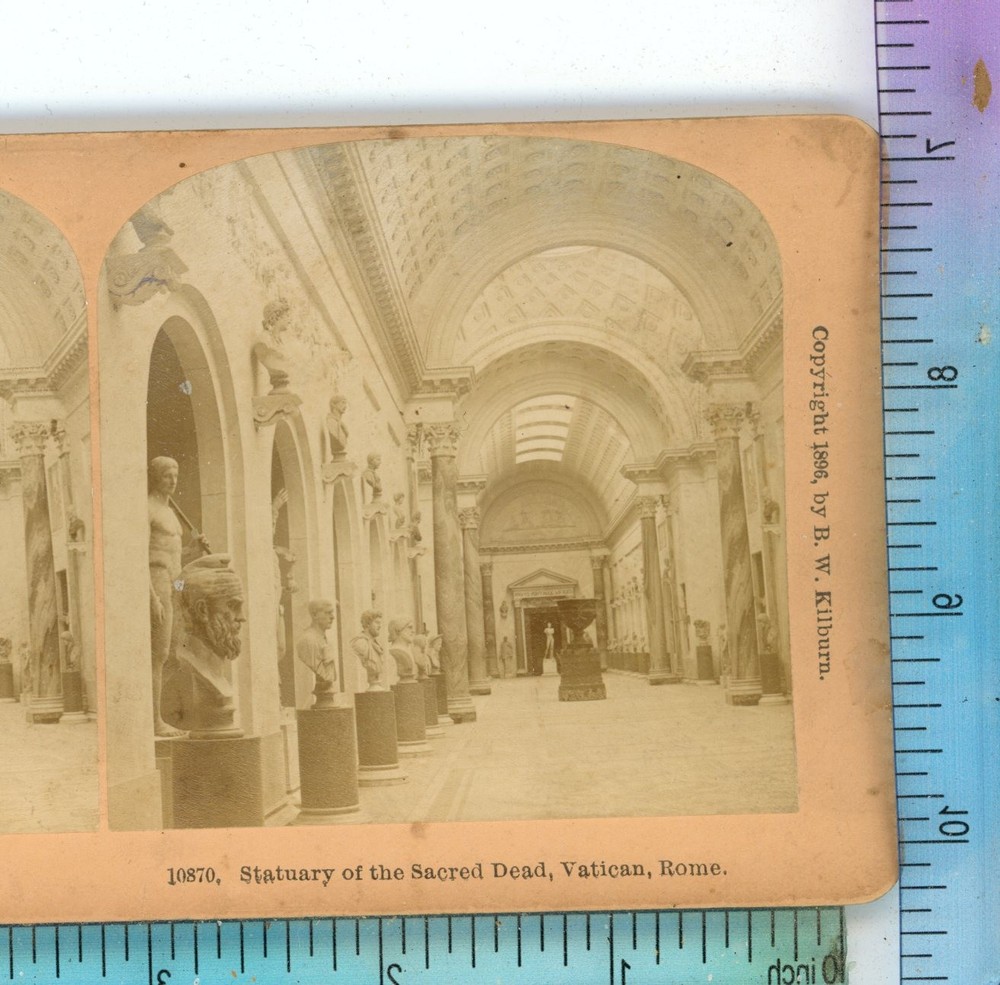 Statuary of Sacred Dead Vatican Rome Italy Kilburn Stereoview
