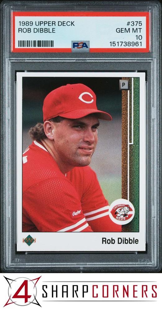1989 Upper Deck #375 Rob Dibble Rc Reds Psa 10Price points for all collectors!