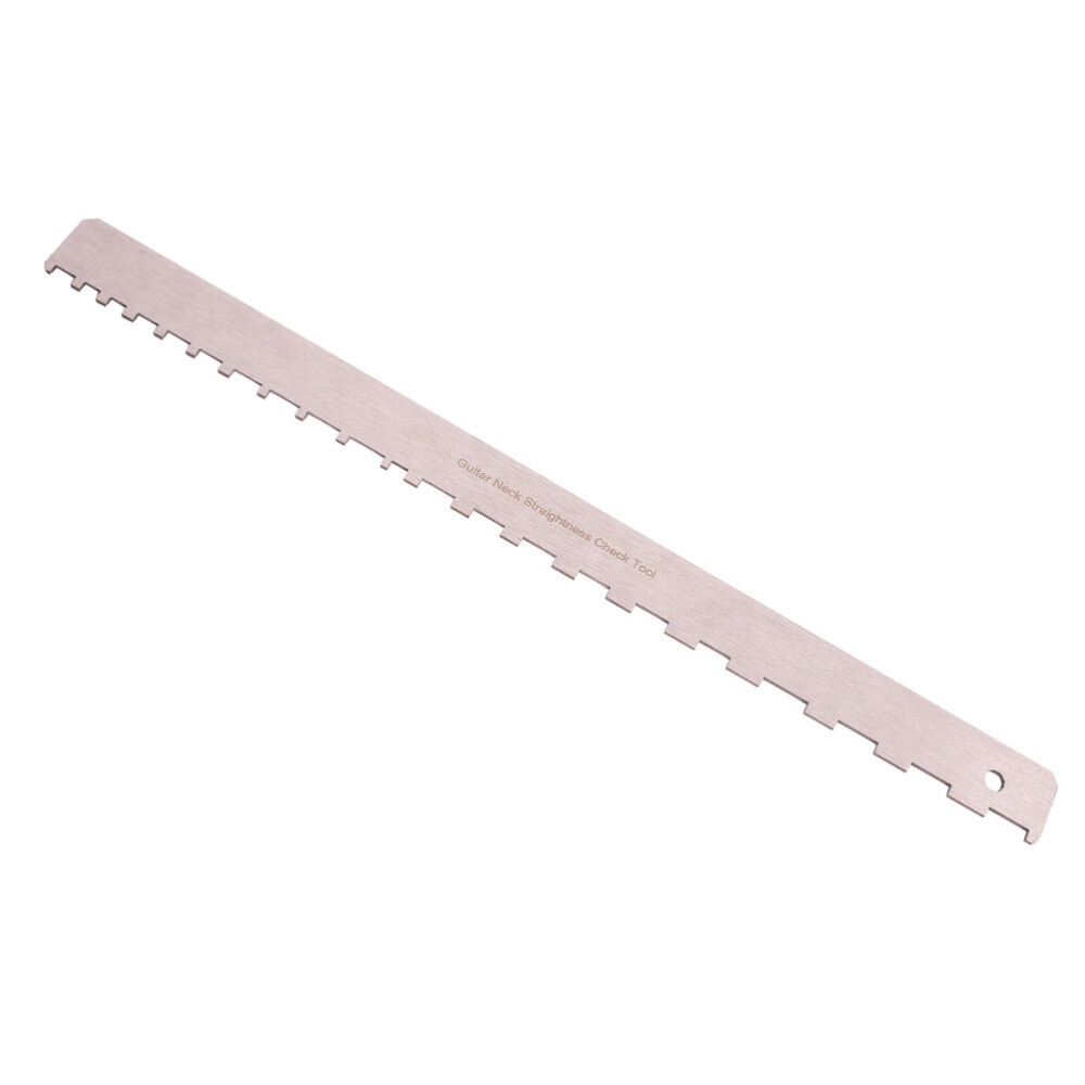 Stainless Steel Guitar Neck Notched Straightedge for Precise Setup & Repair  