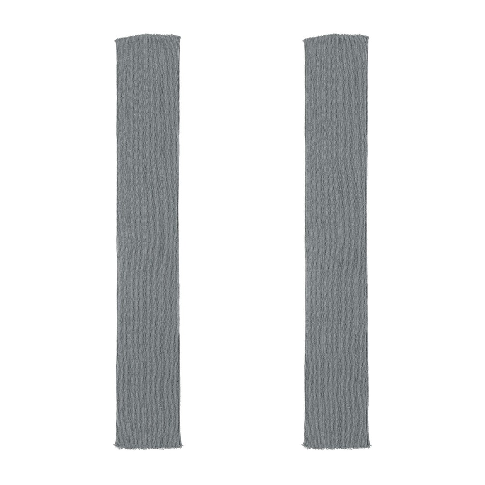 2pcs 40x6cm Elastic Cuffs Ribbed Trims Cotton Fabric Knit Stretch Band Dark Grey