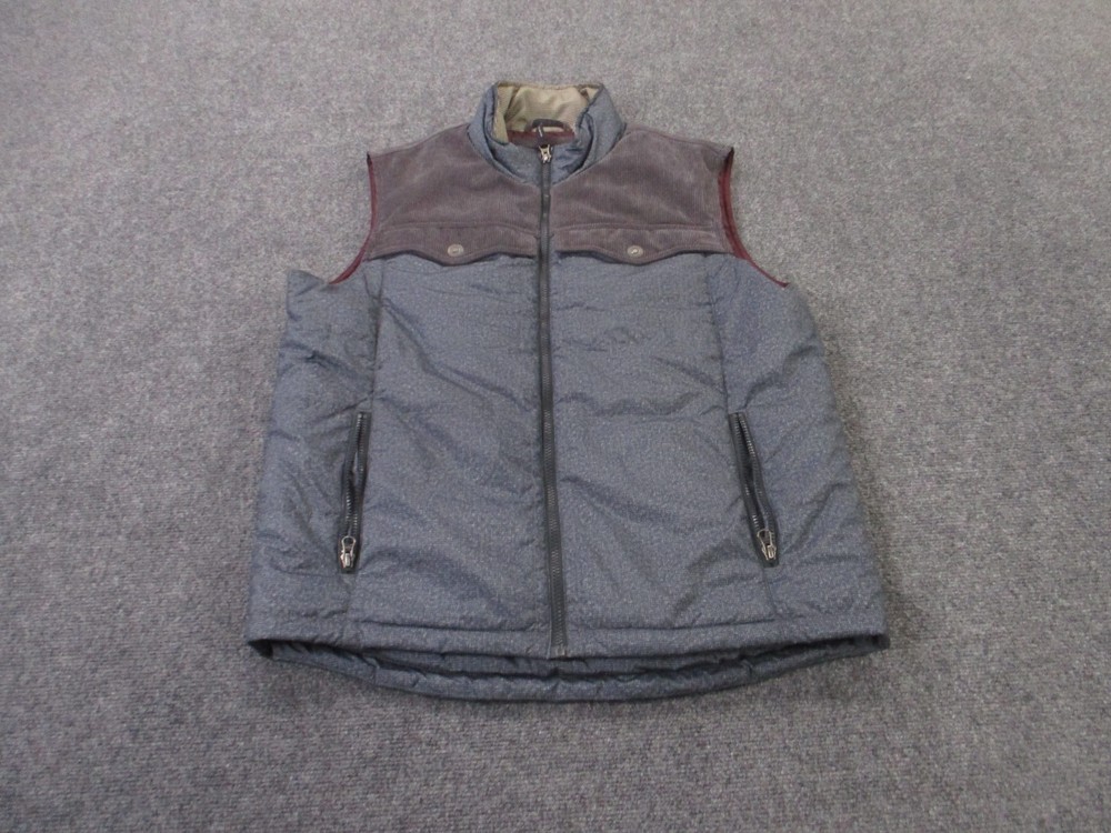 PrAna Vest Jacket Womens L Puffer Down Corduroy Outdoors Hiking Camping Track