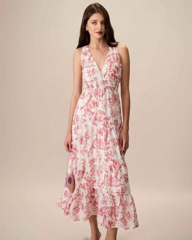 EUC Film wardrobe Red White Maxi Long Sundress RIHOAS Size Small Maternity