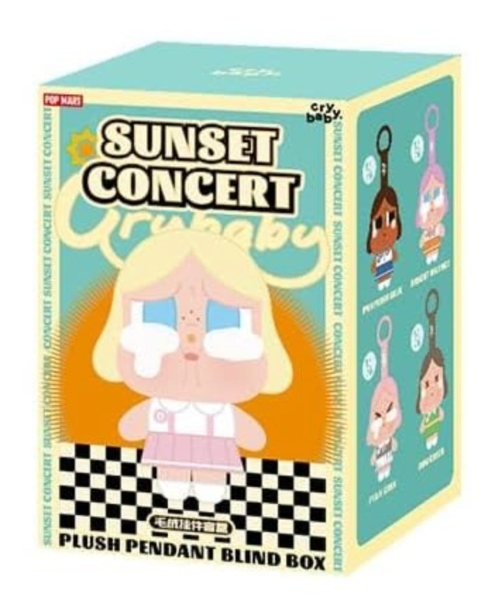 POP MART CRYBABY Sunset Concert Series Plush Pendant Blind Box AUTHENTIC
