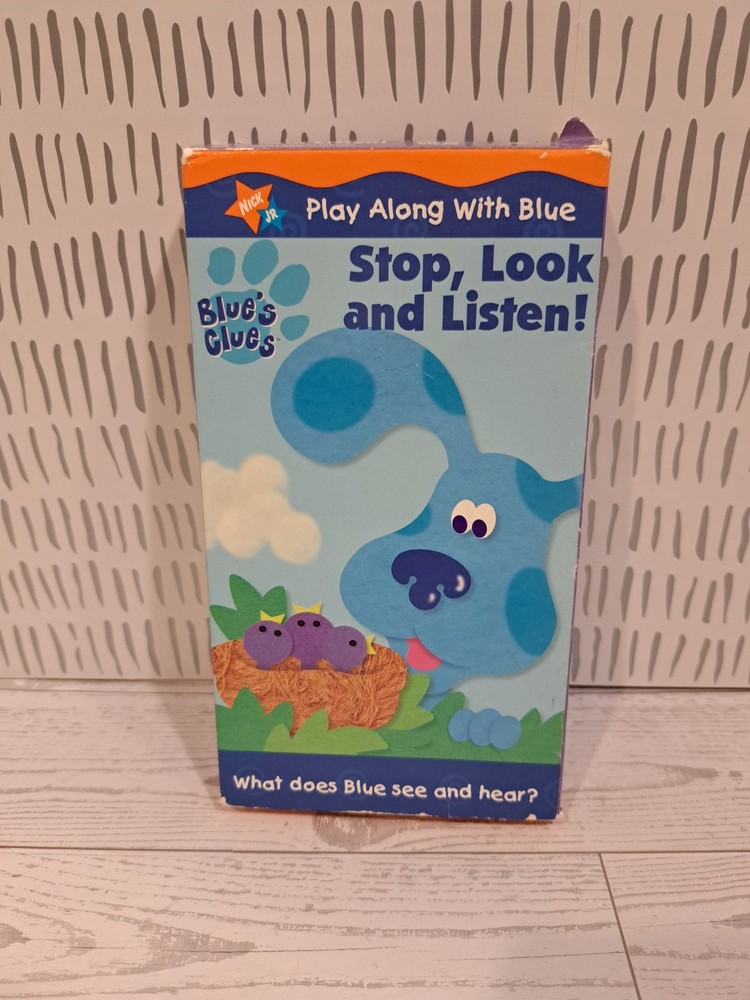 Blue's Clues Stop, Look and Listen! VHS 2000 Nick Jr. Nickelodeon