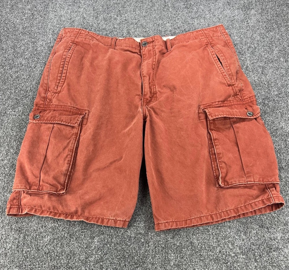 Levi’s Cargo Shorts Men’s 38 Orange Baggy Hip Hop Skater Utility Vintage Y2K