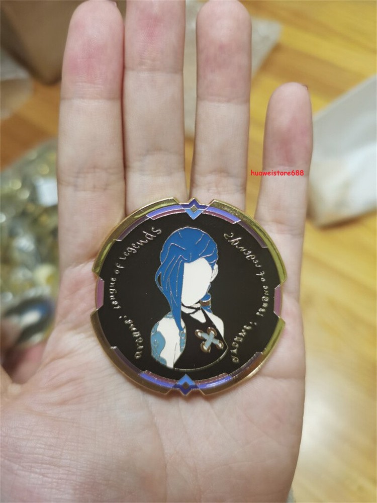 Arcane League of Legends Jinx Vi Silco Metal Badge Brooch Pin