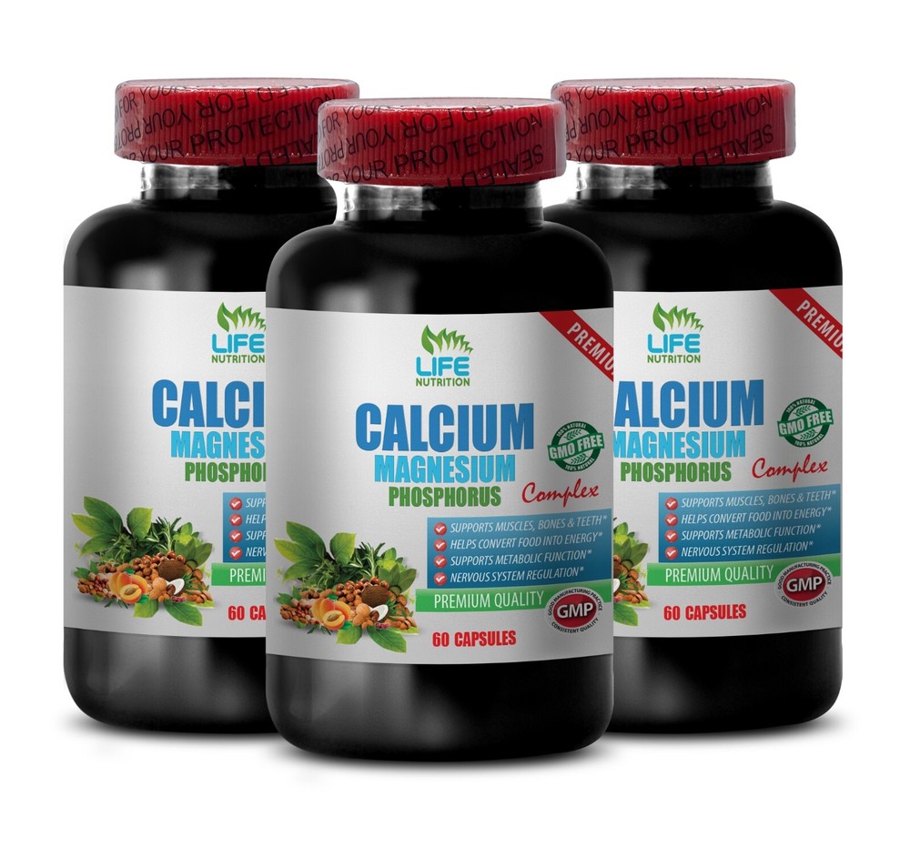 muscle growth supplement - CALCIUM MAGNESIUM COMPLEX - metabolism boost - 3 Bot