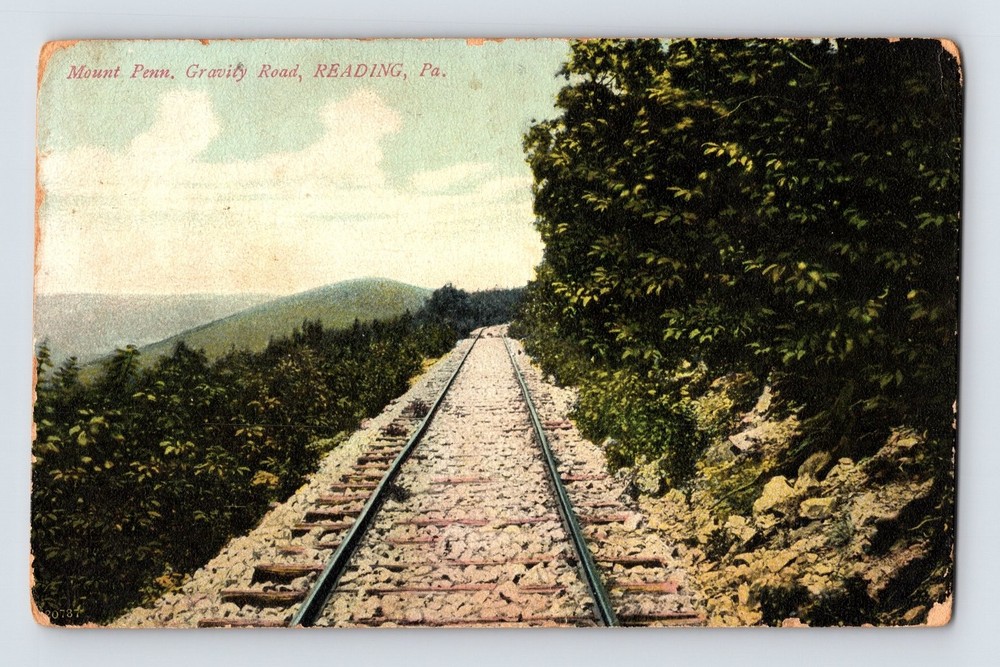 Vintage 1907 Mount Penn Gravity Road Reading PA Railroad Postcard
