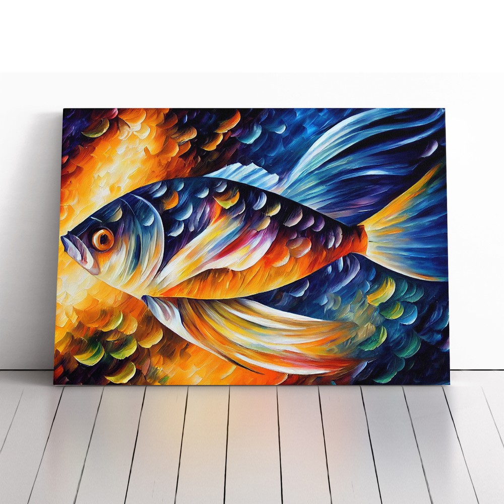 Fish Vol.3 Abstract Canvas Wall Art Print Framed Picture Home Decor Living Room