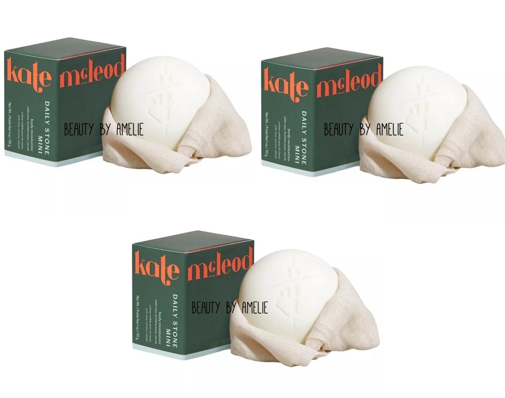 Kate McLeod Daily Stone Mini Luxury Body Moisturizer 1oz / 30g Lot of 3 Skincare