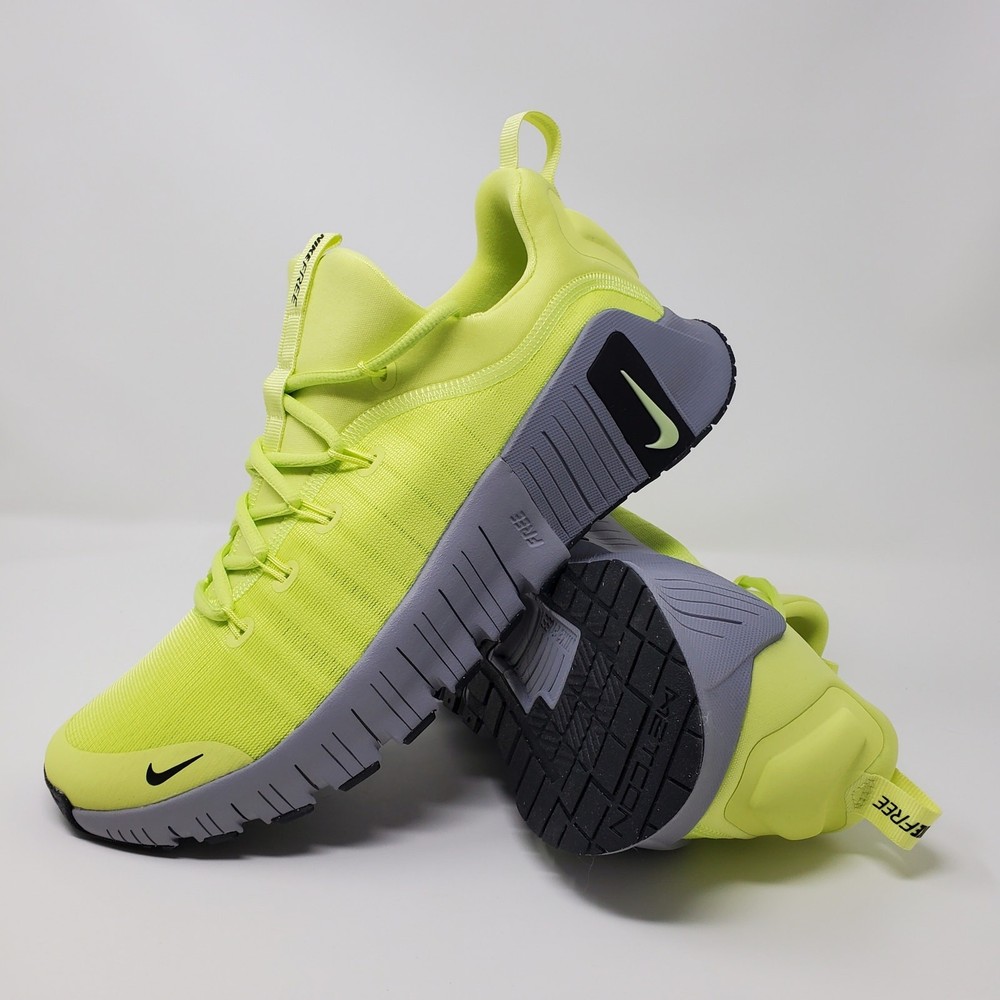 Nike Free Metcon 6 Mens Size 10.5 Light Lemon Twist Cement Grey Black FJ7127-700