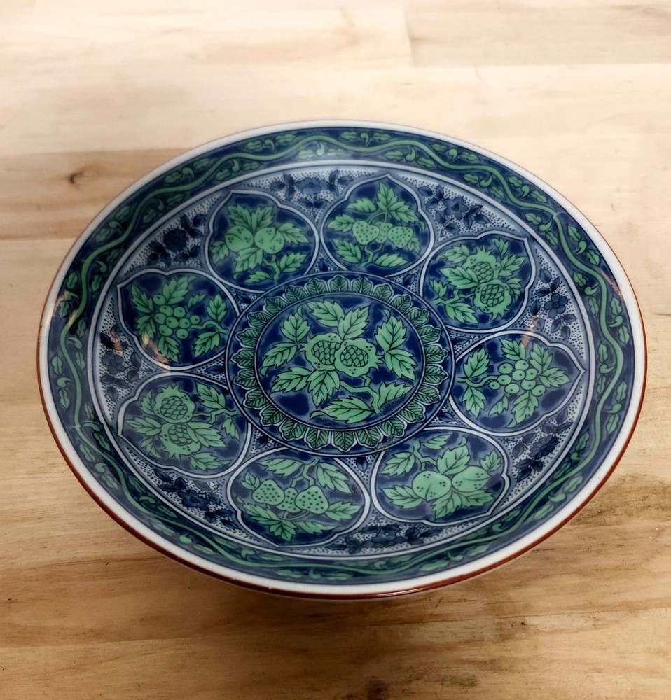 Japanese Porcelain Blue & Green Dishes