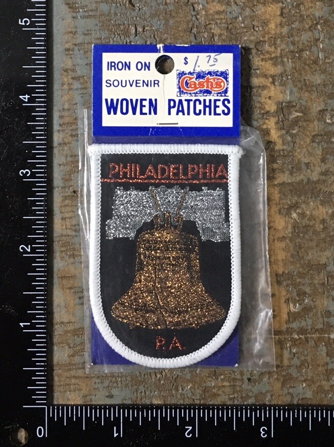 Vintage LIBERTY BELL Philadelphia Pennsylvania Travel Souvenir Woven Patch MIP