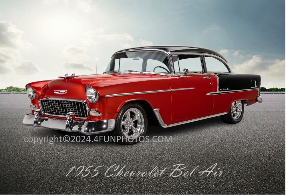 1955 Chevrolet Bel Air Muscle Car Hot Rod Man Cave 13