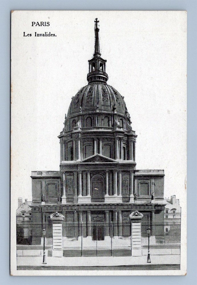 Paris Les Invalides Dome des Invalides Antique France Postcard