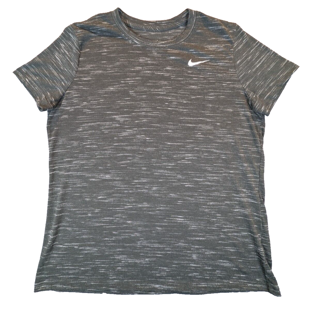 Nike Dri-Fit Top Large Women's Black Training Performance Short Sleeve Tee Sport