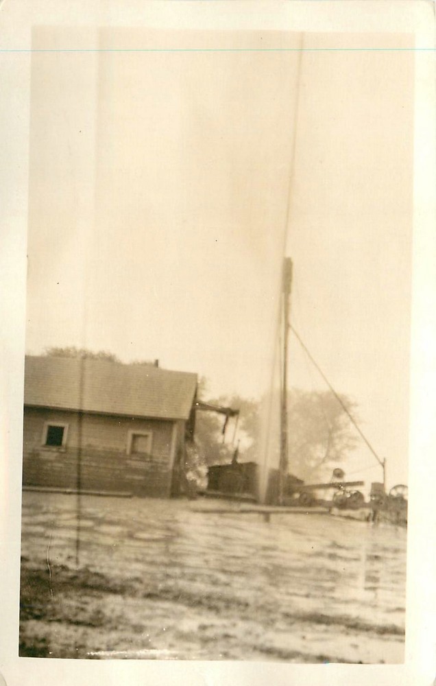 c1910 Easton Pennsylvania Oil Well Blow Our occupation RPPC Postcard 26-3436