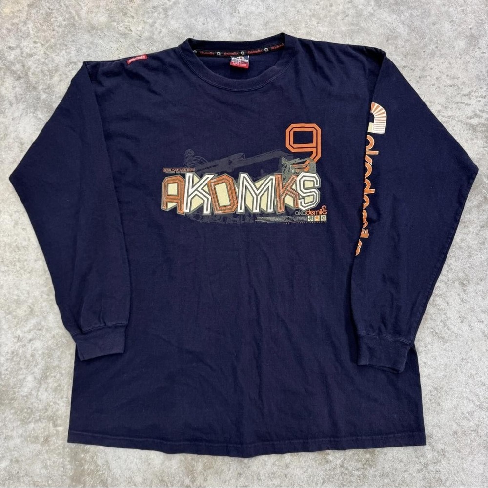 Vintage Akademiks Shirt Mens XL Y2k baggy Long sleeve hip hop skater grunge