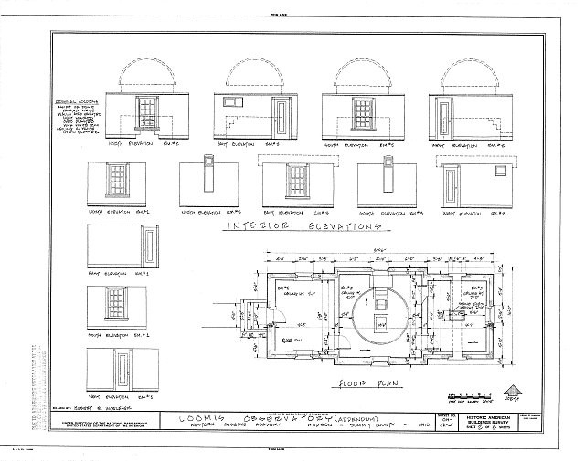 Loomis Observatory Western Reserve Academy Hudson Ohio 1900s Floor Plan