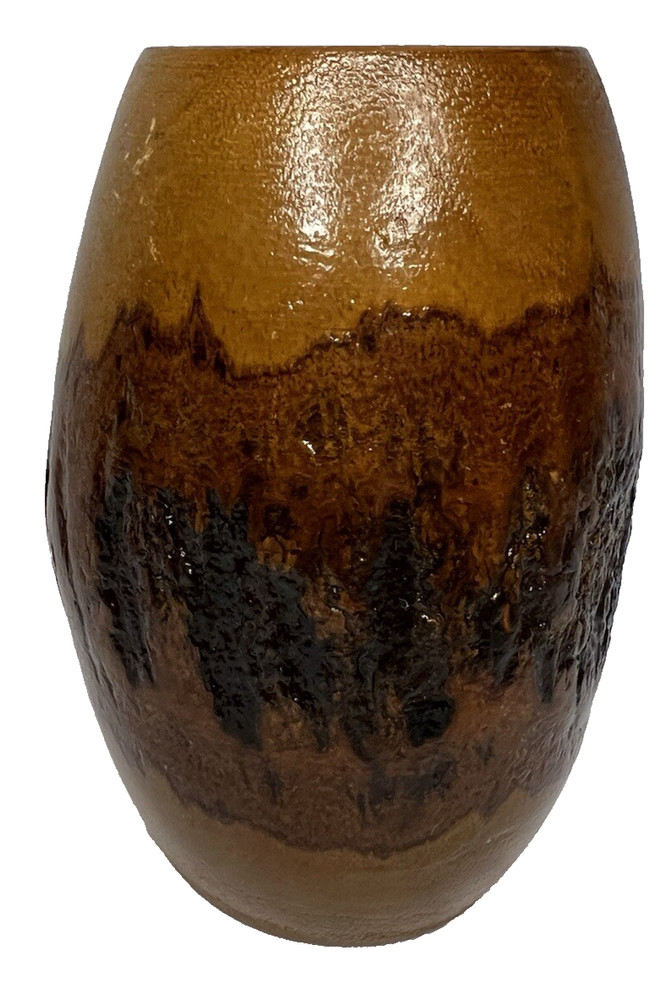 Vtg Burl Wood Hand Turned Votive Tea Light Candle Holder 10.5”- MCM Mid Century