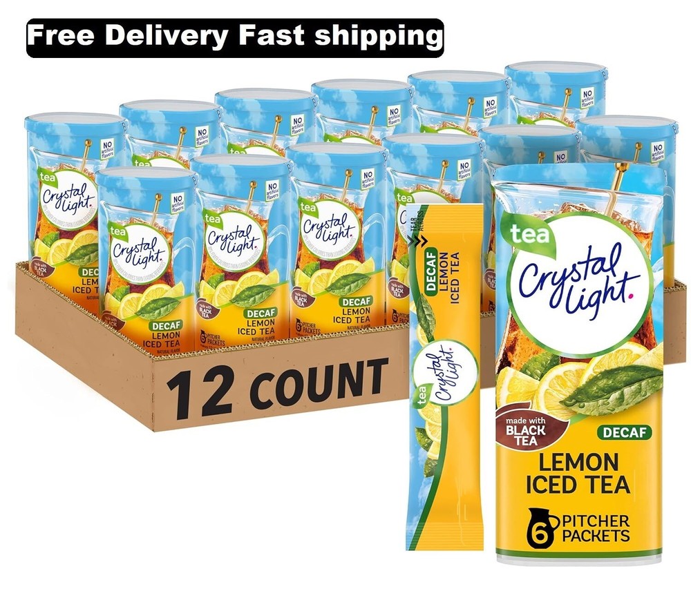 Crystal Light Sugar-Free Decaffeinated Lemon Iced Tea Naturally Flavored Drink