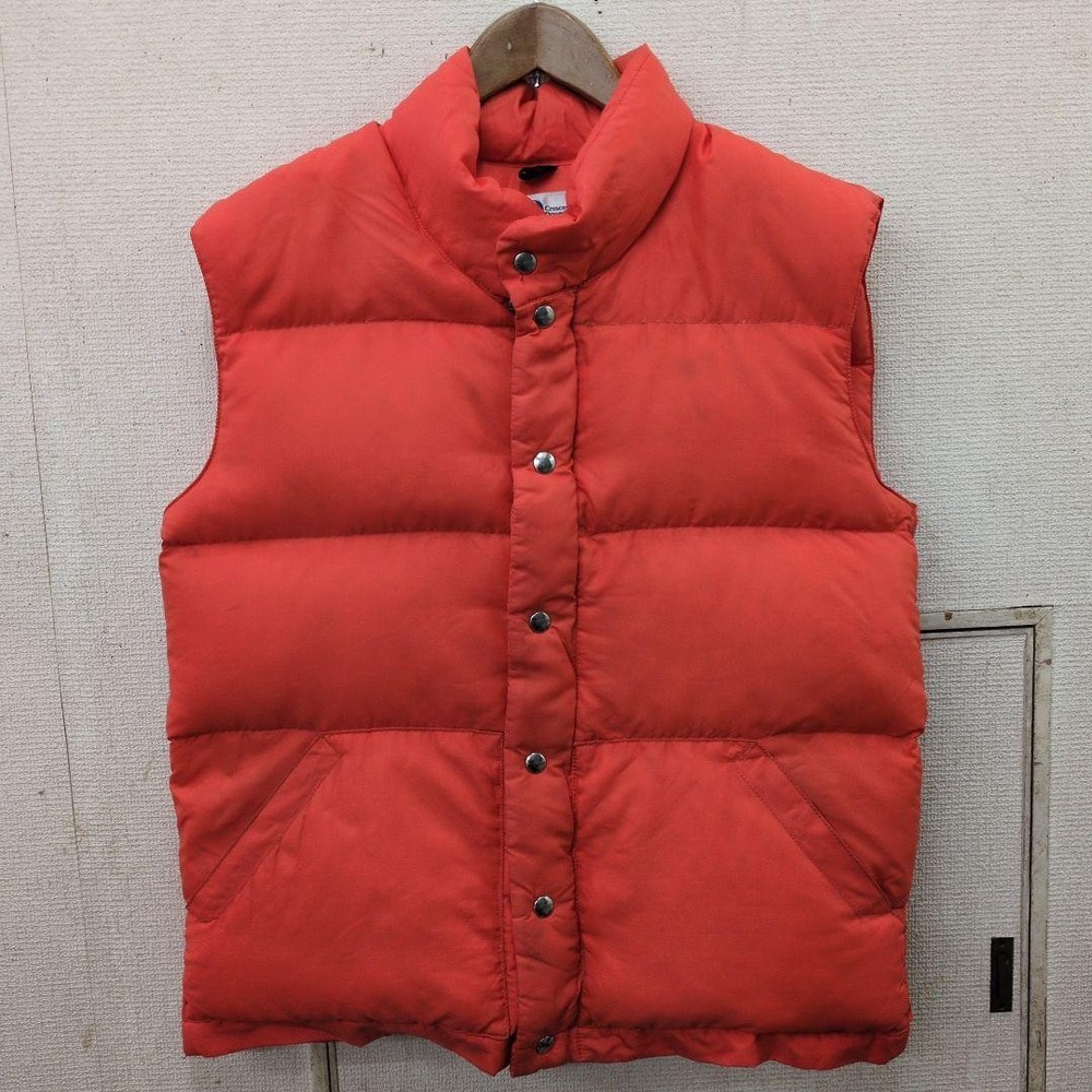 Crescent Down Works Down Vest Orange Made in USA Size M