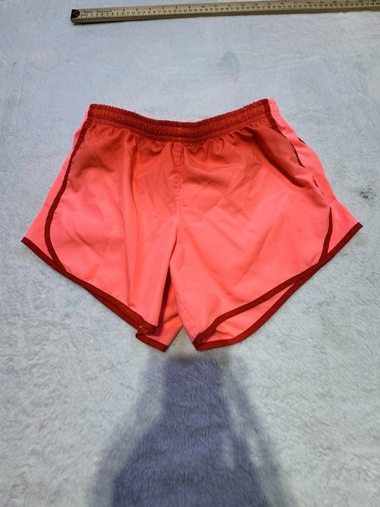 Nike Shorts Women’s Large Ombré Orange Lined Dri Fit Athletic Active Workout Run