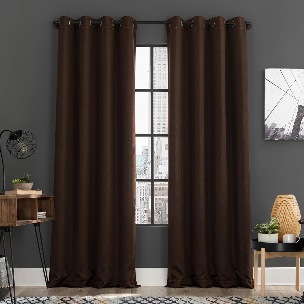 Soho 2-Pack Blackout Curtains Energy Saving Noise Reducing Grommet Panels