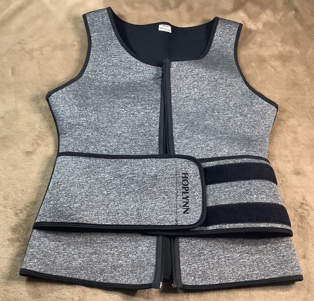 Hoplynn Neoprene Sauna Sweat Waist Trainer Corset Vest Weight Loss Gray XL T17