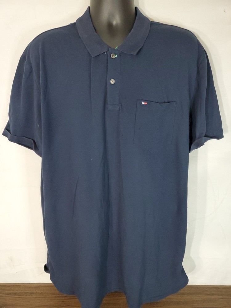 Vintage Tommy Hilfiger Polo Shirt Men's size 2XL Flag Short Sleeve Custom Fit