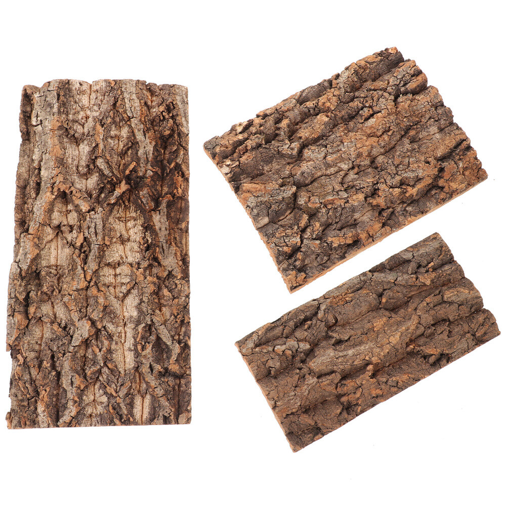 3-Piece Bark Background for Reptile Terrariums and Aquarium Decoration