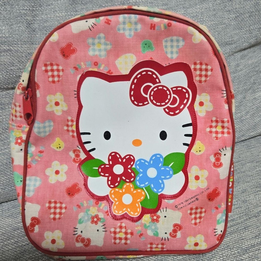 Kitty Heisei Retro Backpack Popular Floral Pattern