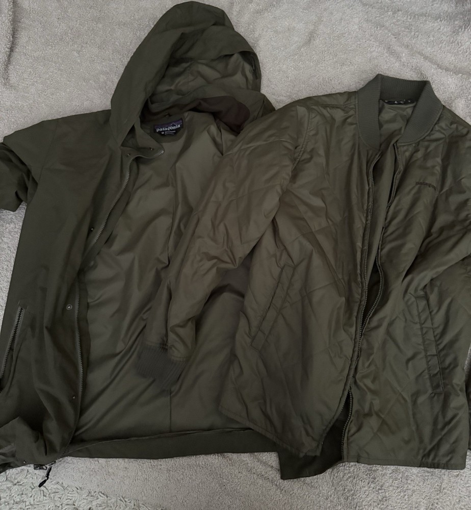 Patagonia Men's Army Green 2-in-1 Jacket Size M Was $398 Now On Sale