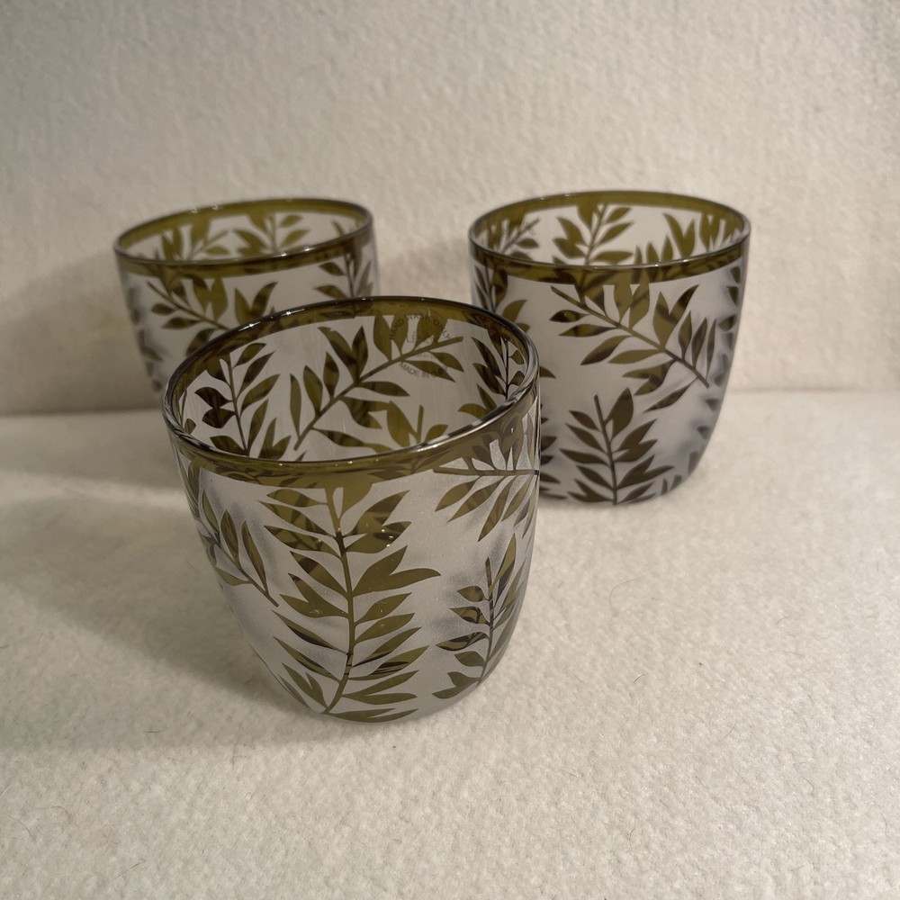 Lenox Botanical Boutique Helecho Verde Esmerilado Votivo Candelabro Set 3