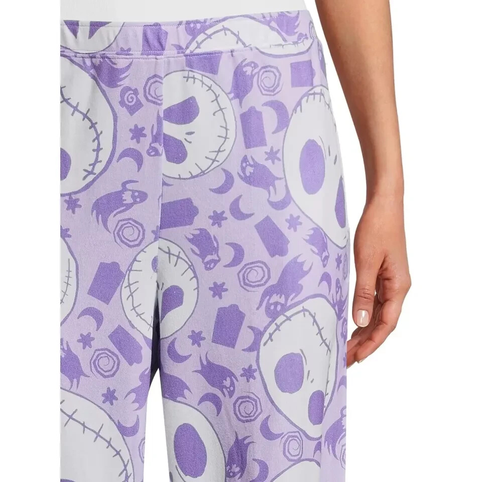 -Disney The Nightmare Before Christmas Women’s Sleep Pants Pockets Purple XL