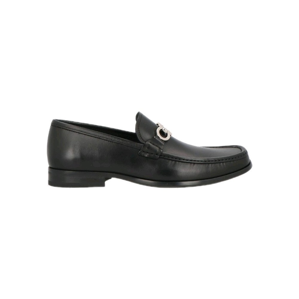Mens Ferragamo Black Chris Leather Reversible Dress Shoes Size 7.5 EEE US