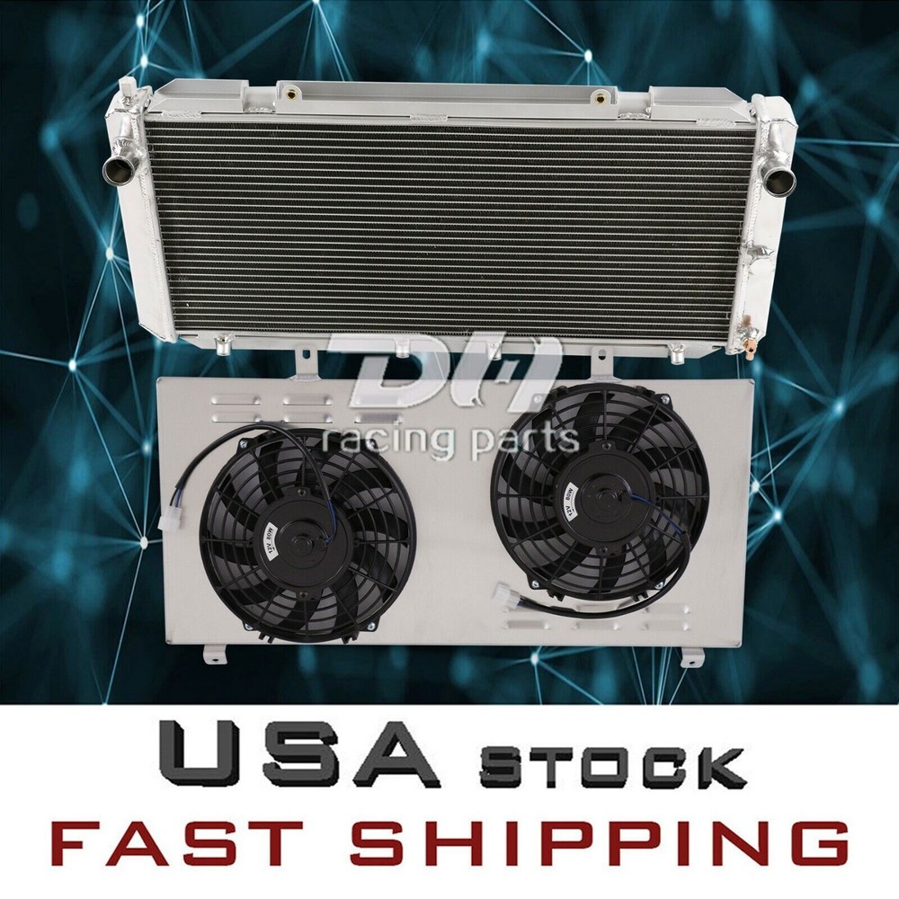 2Row Radiator+Shroud+Cooling Fan For 91-95 Toyota MR2 Turbo Coupe 3SGTE SW20 L4