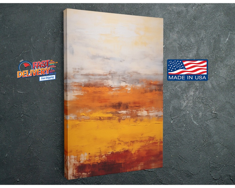 A Day In August, White, Orange and Red Abstract, Expressionism, Contemporary Art