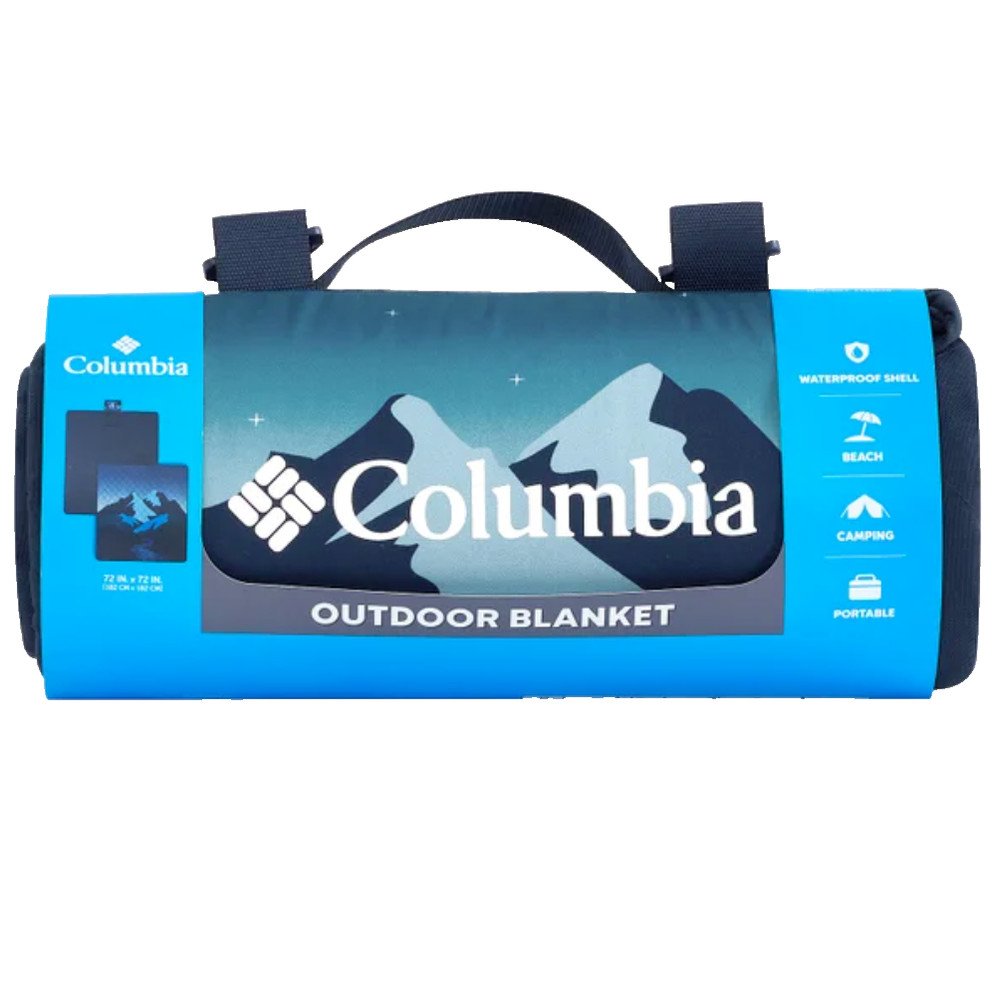 NEW Columbia Packable Blanket Blue- 72 x 72 NEW