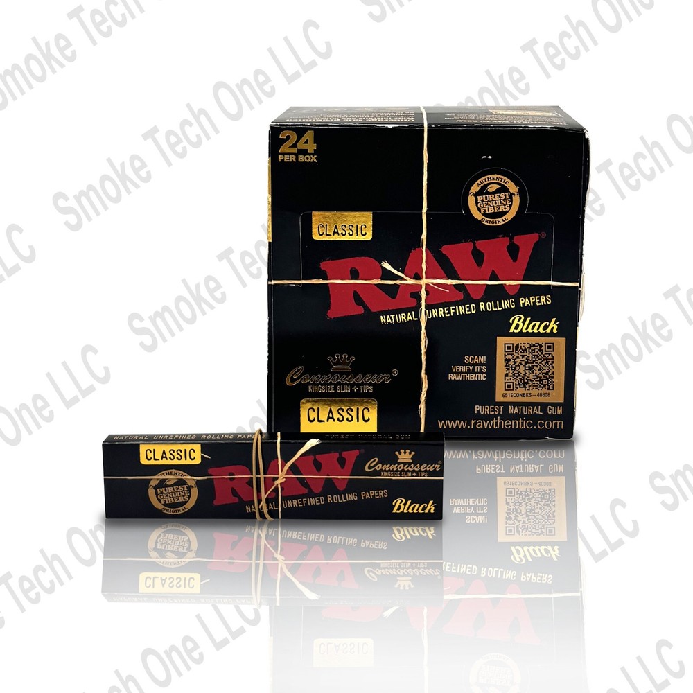 RAW Black Connoisseur King Size-24pks per display